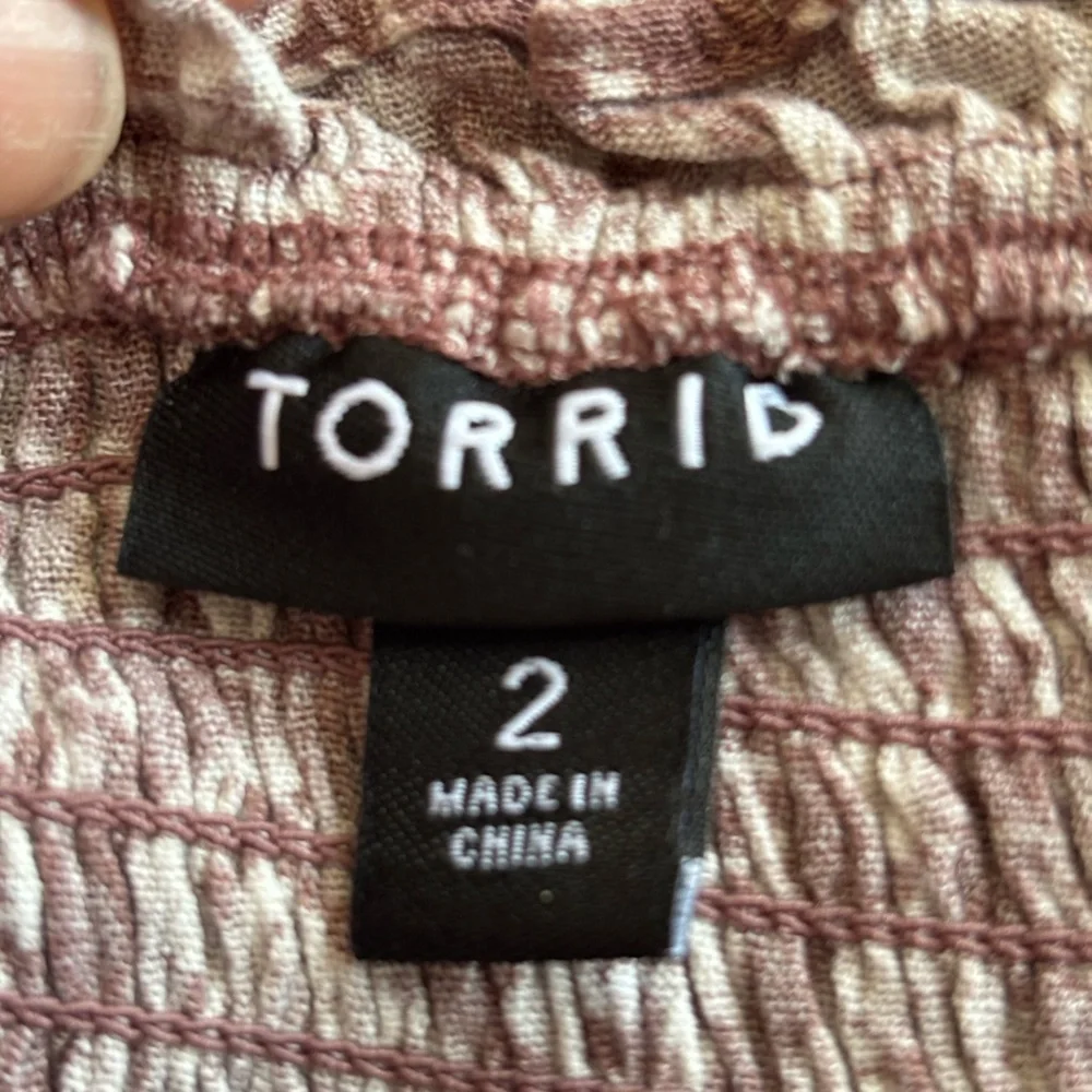 Boho Torrid Red-Brown Comfortable Blouse with Elegant and Unique Pattern
